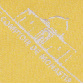 comptoir de monastir - foutas tissage plat - couleur jaune - détail broderie