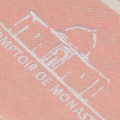 comptoir de monastir - foutas tissage plat - couleur rose - détail broderie
