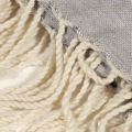 comptoir de monastir - foutas tissage plat - couleur sable-gris - détail franges