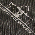 comptoir de monastir - foutas tissage plat - couleur ardoise - détail broderie