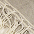 comptoir de monastir - foutas tissage plat - couleur sable gris - détail franges