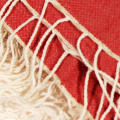 comptoir de monastir - foutas tissage plat - couleur vermillon - détail franges